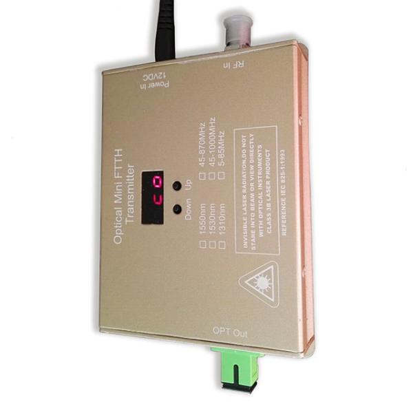Durable FTTH CATV Fiber Optic Transmitter , Low Power TV Transmitter DFB Laser