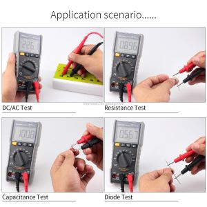Mini Portable Multimeters High Precision Auto Range Current Voltage Tester for