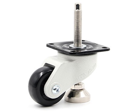 Quality 72mm Nylon Adjustable Leveling Plate Casters 600kg For Automation Equipment wholesale