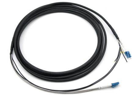 Quality Outdoor Protected Branch Patchcord LC-LC GYFJH 7.0mm LSZH Black 2Core Connector Type -20C～ 70C Operating Temperature wholesale