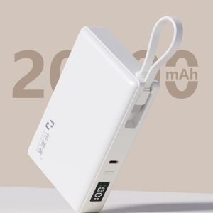 20000mAh 35W Fast Charging Wireless Power Bank With Built In Cable