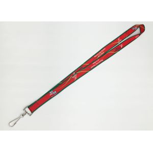 Eco - Friendly Polyester Material Dye Sublimation Lanyards With Metal Hook