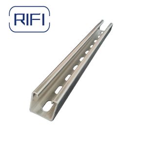 China Wall Mount Stainless Steel Unistrut Slotted Strut Channel  With 0.8mm-3mm Thickness on sale
