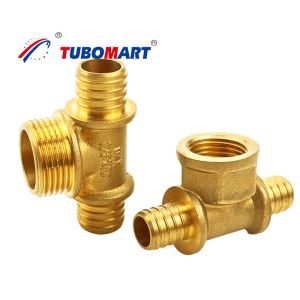 China Brass Adapter Pex Sliding Fitting 1/2 Inch Lead Free Pex Tube Fitting on sale