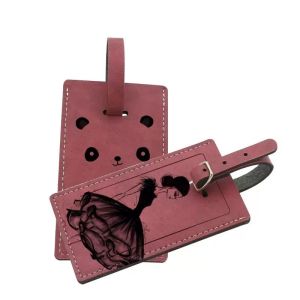 Custom Blank Sublimation Luggage Labels Travel Name Tag Double Sided Printing PU