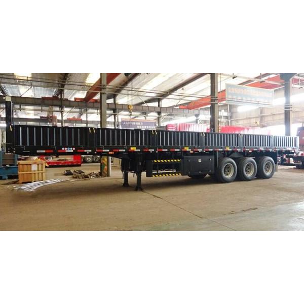 Traction Pin Flatbed 50T Sidewall Cargo Semi Trailer