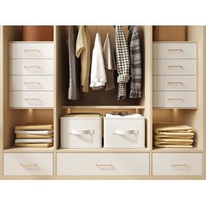 Closet Storage Fabric Storage Bins for Shelves Stackable Clothes Storage Bins