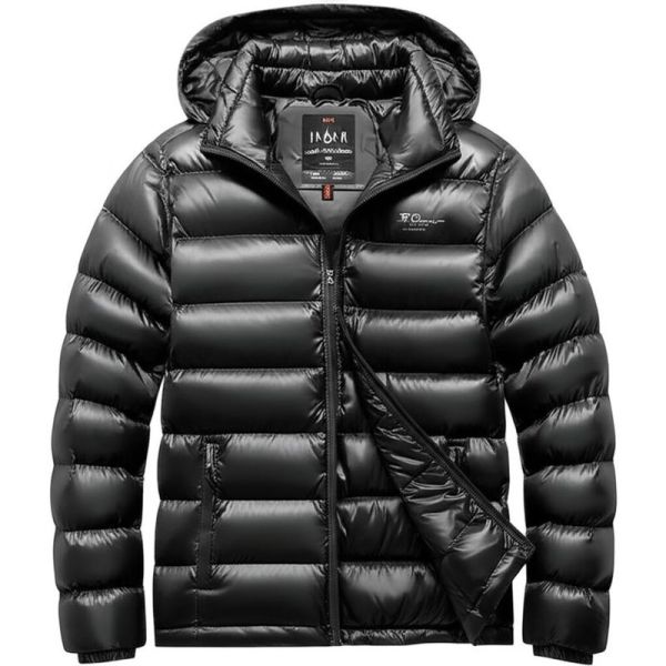 Casual Heavy Down Jacket Mens Regular Fit Warm Insulated Outerwear Suitable for
