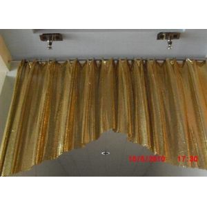 Metal Mesh Fabric Cloth / Flexible Metallic Sequin Fabric for Room Divider