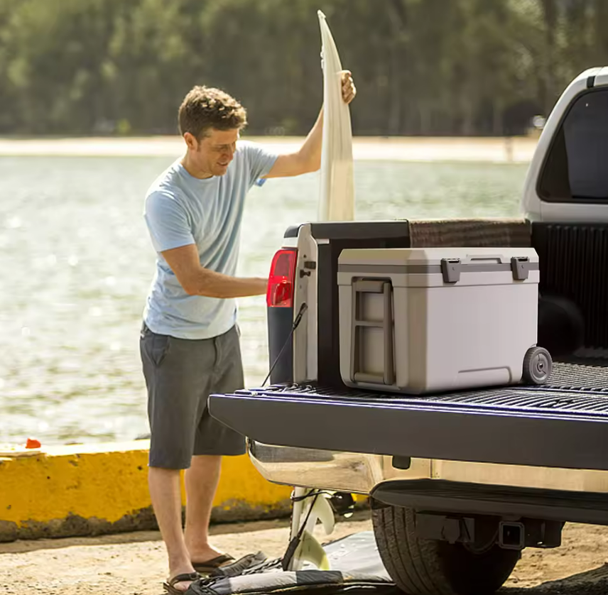 45L Camping Cooler Box with Reinforced Handle and Ice Packs