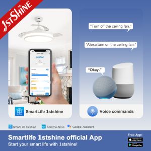 Standard Wind LED Ceiling Fan with Retractable PC Blades and Air Conditioning