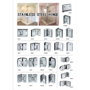 Rectangle Folding Frameless Glass Shower Enclosures With Stainless Steel Hinges
