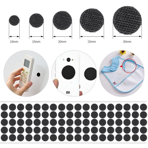 Strong Self Adhesive Velcro Sticky Back Dots Nylon Hook And Loop Sticker Tape