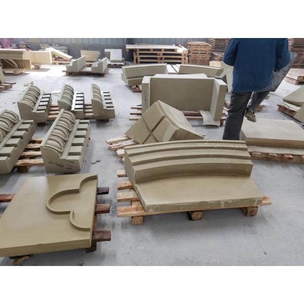 Customizable Beige Sandstone Artwork Special Shaped Stone Door Frame Lines