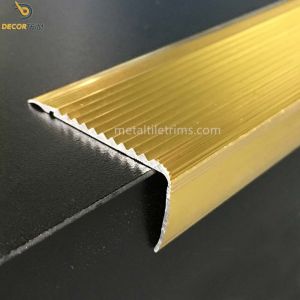 China Tile Edge Trim Decorative Tile Trim Stair Buckle Aluminum Gold / Silver 3000mm on sale