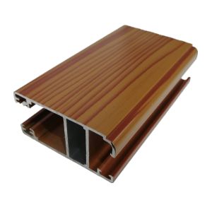 Sliding Windows Building Materials 6063 T5 Wood Finish Aluminium Profiles