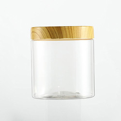 8 Oz Pet Plastic Jars Cosmetic Cream Jar Container With Transparent White Black