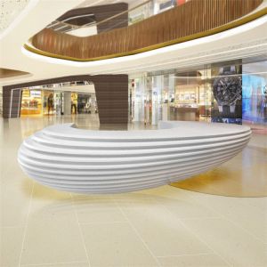 Special Shape Modern Reception Desk , Reception Desk Furniture Customized Color