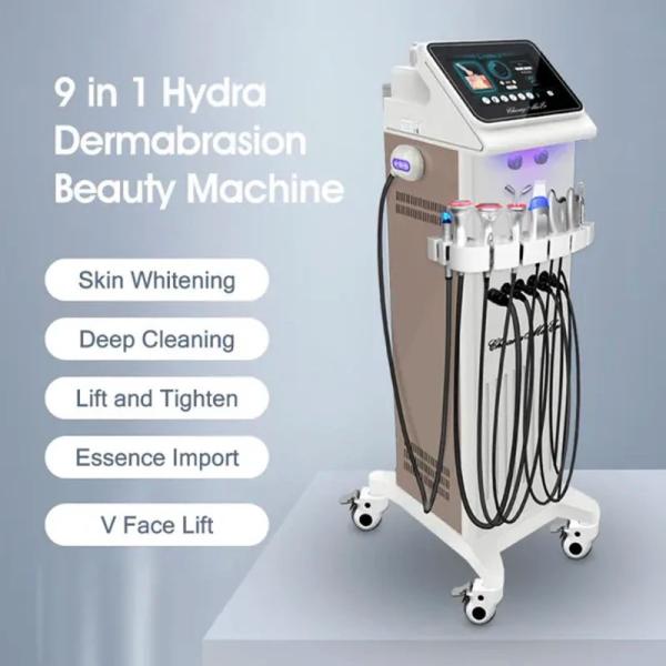 Quality 9-in-1 Diamond Peel Machine  with Water Oxygen Jet for Aqua Dermabrasion  Deep cleansing  Skin Tightening and Linghting wholesale