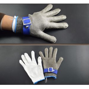 China SS316 Wire  Class 5 Cut Resistant Protective Work Gloves Polyethylene Fibers on sale