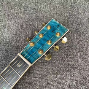 Custom Solid East Indian Rosewood Back Side OM Acoustic Guitar with Double