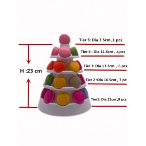4-Layer Smaller Macaron Tower Plastic Material And PVC Type Stand