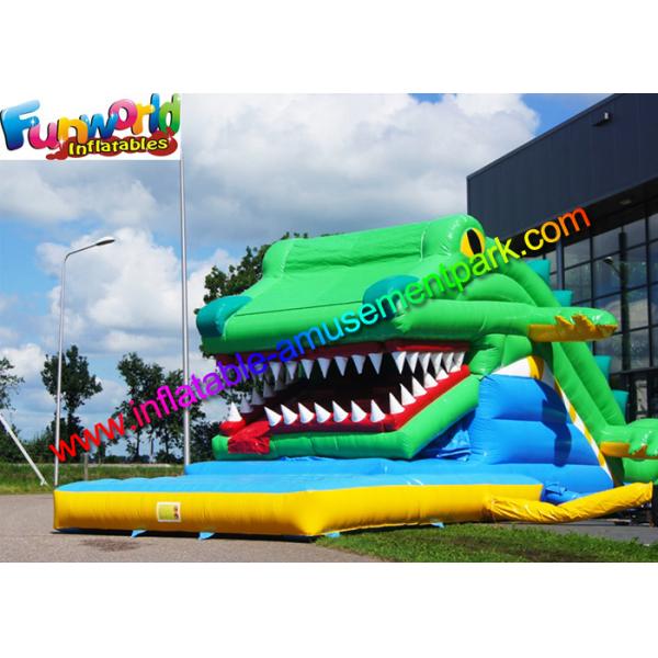 Adults Inflatable Crocodile Slide Commercial Outdoor Dry Slide Giant