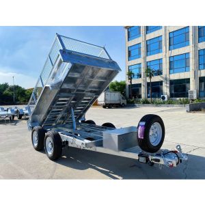10x6 Hydraulic Tipper Trailers Durable Galvanized Cage Trailer Compact