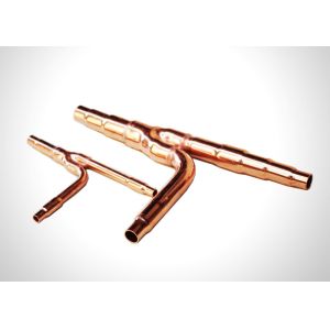 Multi Standard Refrigeration Pipe Fittings Copper Y Joint Disperse Refnet