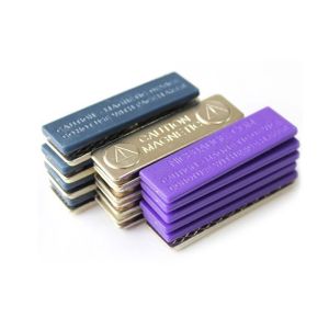 Nickel Coating Permanent Reusable Magnetic Name Tags 32x13x6mm