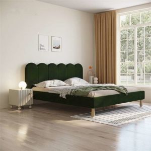 Fabric Upholstered Adjustable Modern Bedroom Furniture Set With Non Woven Fabric