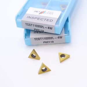 Low Alloy Steel Workpiece Finish Inserts In 4W Chip Breaker With TCGT11 Cermet