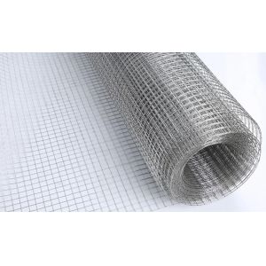 Silver Color Fence 2*2cm Galvanized Welded Wire Mesh Rolls Carbon Steel