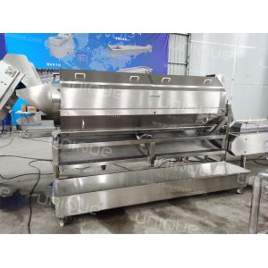 7890*1760*1800 mm Carrot Washing Machine Potato Brush Polishing Peeling Machine