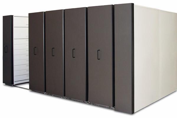 Quality 2 Bay Hand Pull Bulk Filing System High Density File Storage With Drawers For Hanging File wholesale