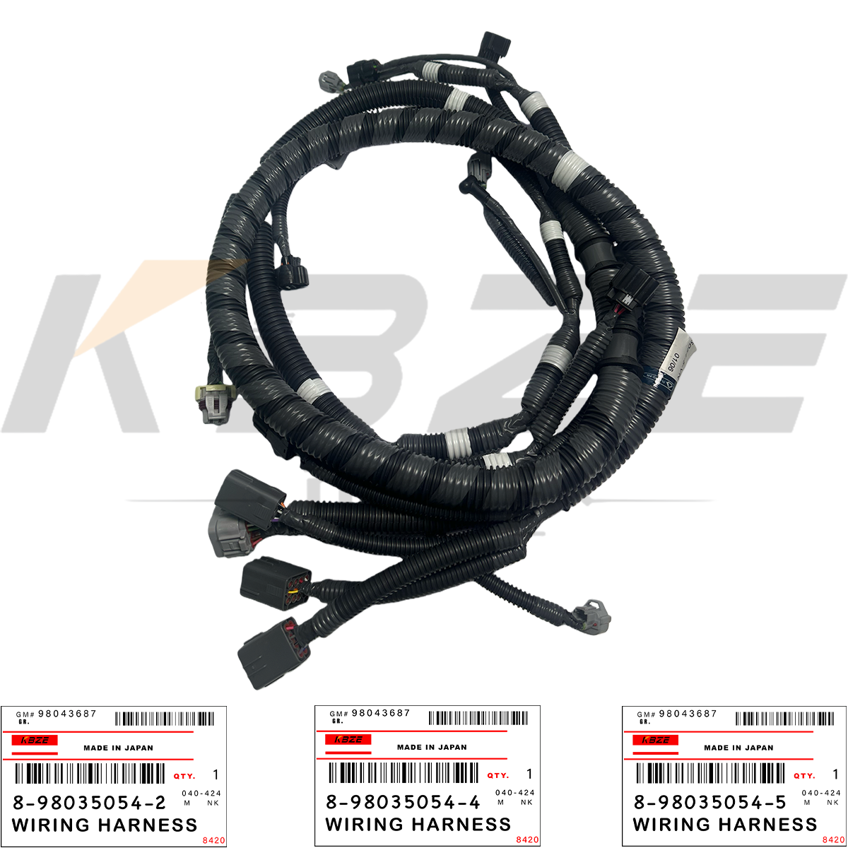 KBZE KLH10620 ISUZU 4JJ1 ENGINE 8-98035054-2 8-98035054-4 8-98035054-5 WIRING HARNESS FOR SUMITOMO SH120-5 SH130-5 JS130