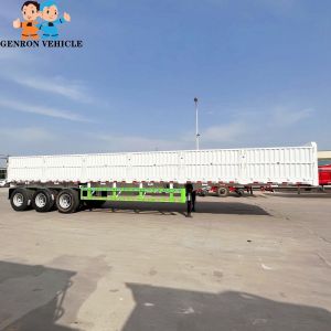 1 Meter Side Wall Semi Trailer For Bulk Cargos