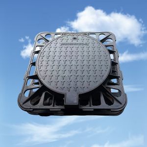 Cheap 850*850mm D400 Ductile Iron Manhole Cover with Rubber Gasket and Integral Structure for Heavy Duty Applications for sale
