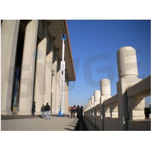 14 M Multi Mast Hydraulic Lift Platform , 200kg Load Push Around Vertical Lift