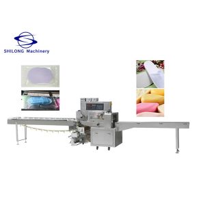 90mm Horizontal Pillow Packaging Machine For Biscuit Bread Candy Vegetables