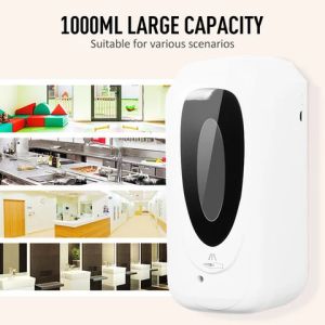 Three modes of automatic sensor soap dispenser (spray, foam, drip) wall-mounted.