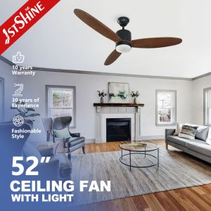 China 220V/50Hz Input Voltage 52inch Ceiling Fan with Light LED Light Source and Remote Control on sale