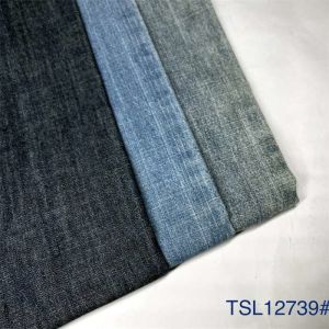 Thick 100% Cotton With Cross Slub Denim Fabric For Jeans 21s Combed Yarn
