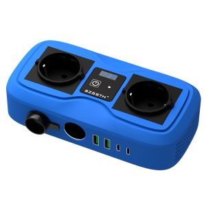 China 200W Car Power Inverter with LCD Display & Dual Cigarette Lighter Plugs, 2 USB Ports and AC Outlet, 12V to 220V Modified Sine Wave on sale