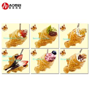 Multifunctional Fish Taiyaki Machine Make Waffle and Fish Shape with Open Mouth