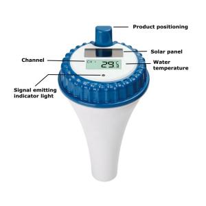 Cheap Waterproof Floating Pool Thermometer With Solar Power And 0-60 ° C Temperature Range for sale