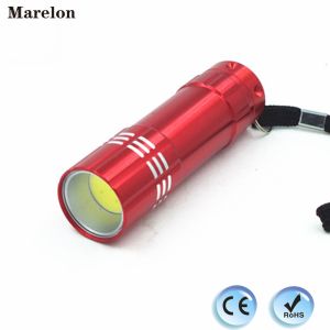 45g Weight Cob Led Torch Flashlight , Mini LED Flashlight With Lanyard