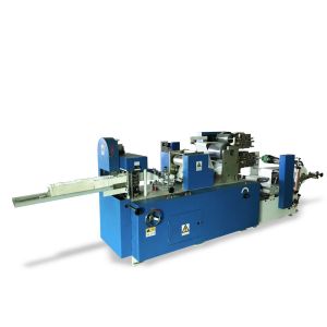 Cocktail Napkin Folding Machine 1/4 Folded Steel To Paper Embossing With Color