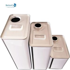 Empty Square Tin Cans 2L Rectangular Primer Paint Can With Tinplate Material