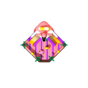 Flamingo Beach Theme Inflatable Fun City